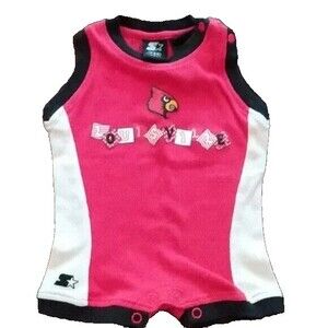 STARTER Louisville Cardinals 3-6 months Snap Closures Tank Style One Piece